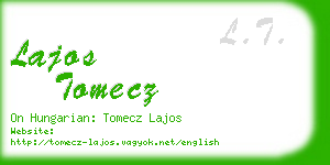 lajos tomecz business card